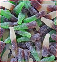 [1174] GREEN Sugar Cola Bottles 2kg